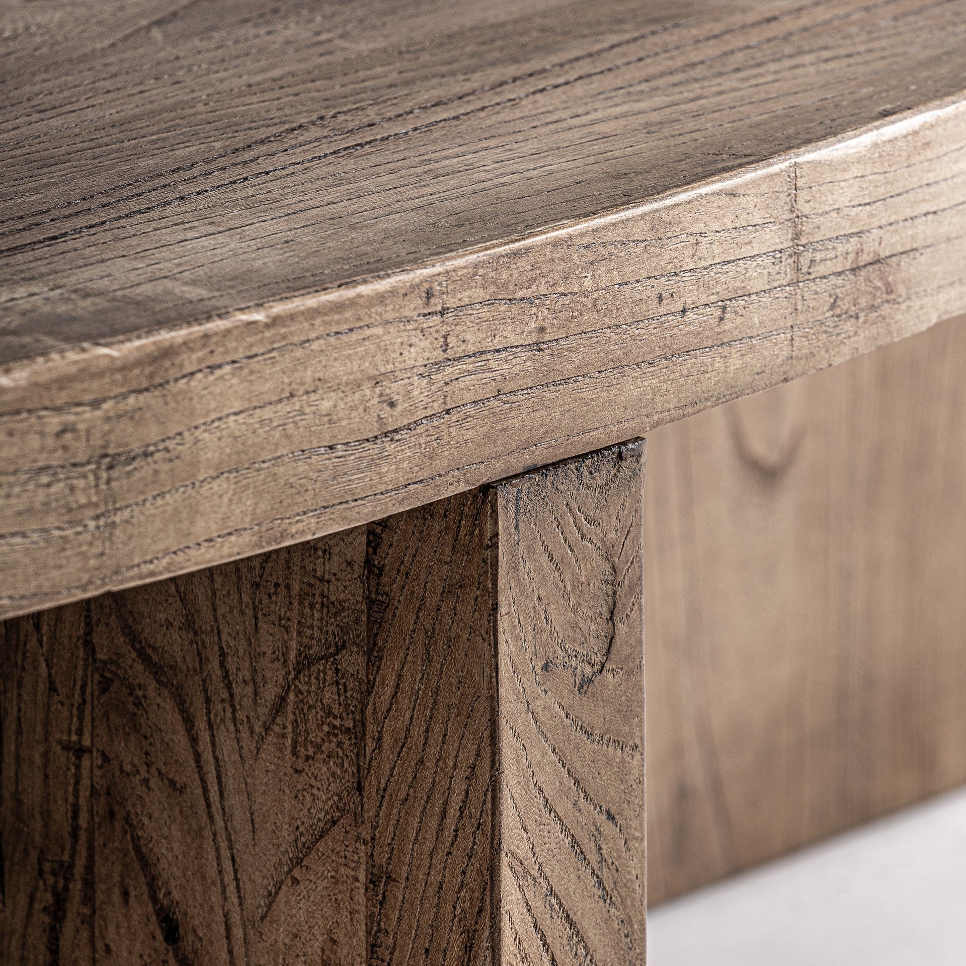 NORVIK Side Table in Elm Wood