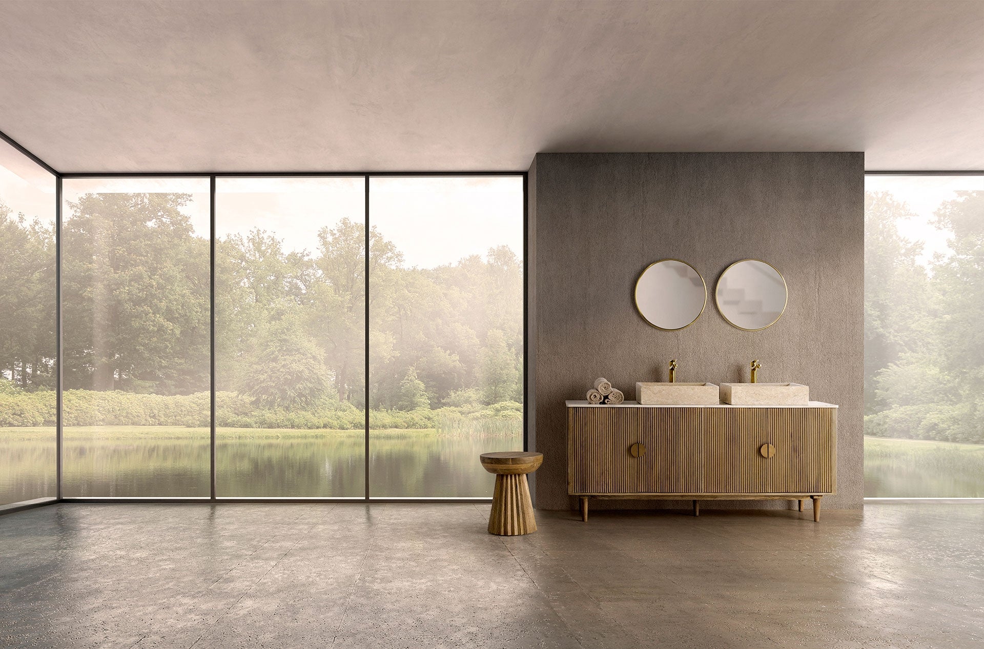 Konferenční stolek PLISSÉ WOOD černé mango dřevo