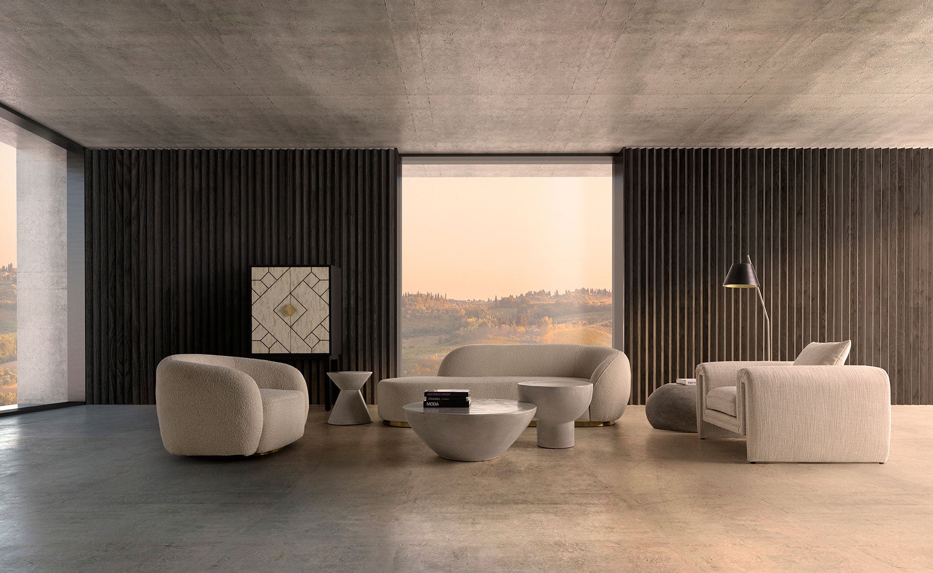 Boční stolek TELFS šedý