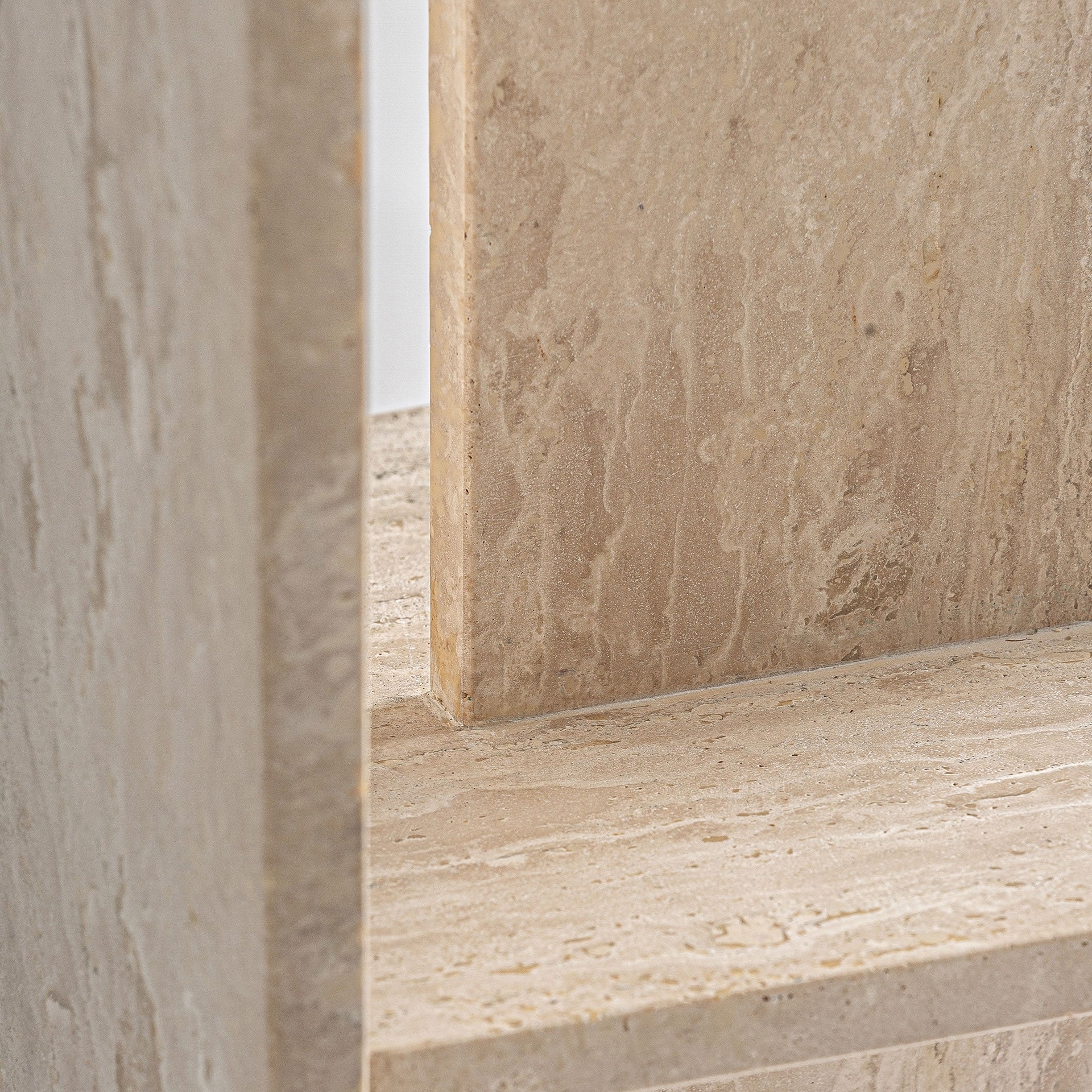 THIENNES Round Top Side Table Travertine