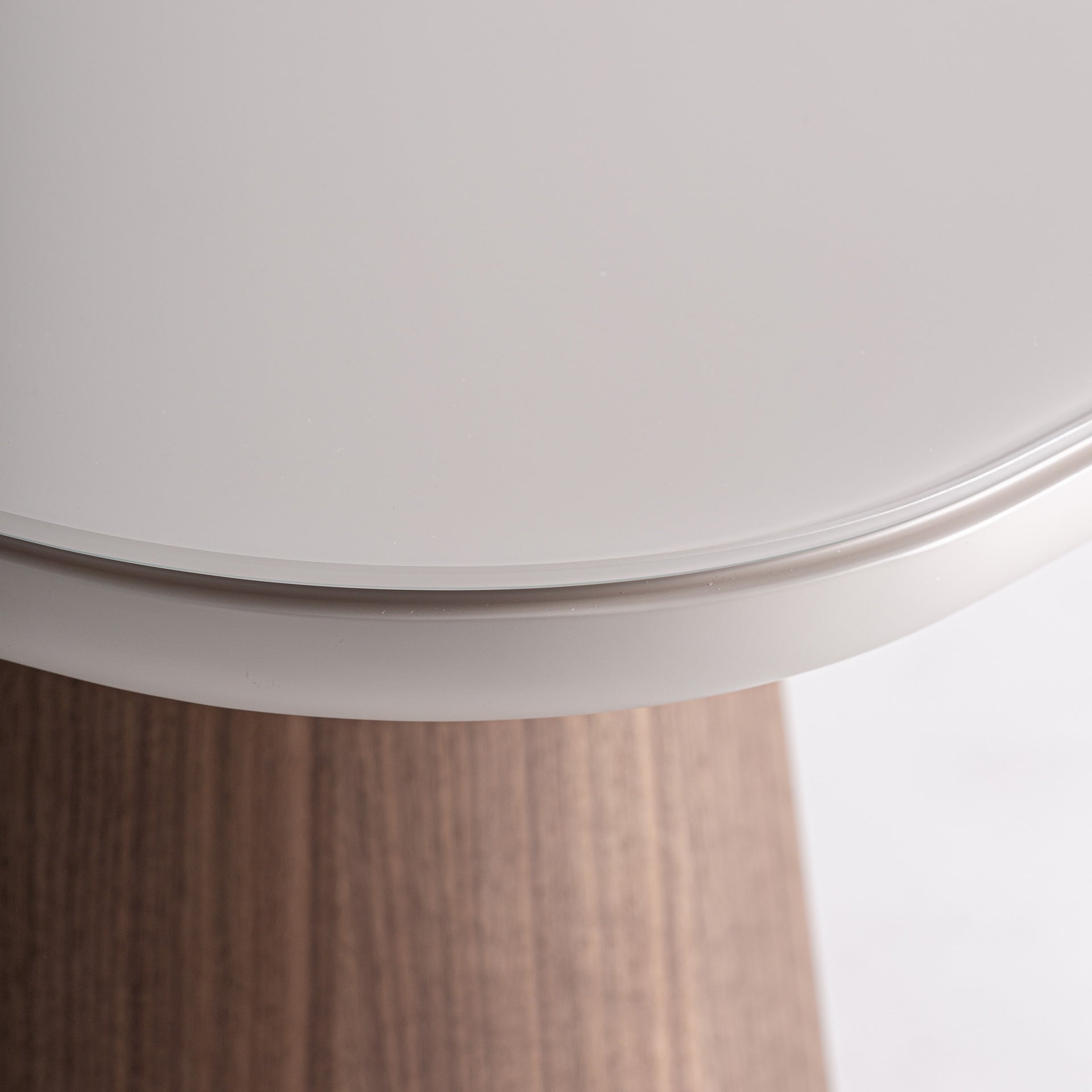 TORKSEY Side Table in Ash Wood with Glass Top