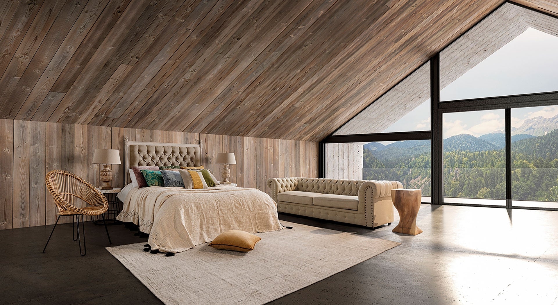 Boční stolek YENDI z tropického dřeva