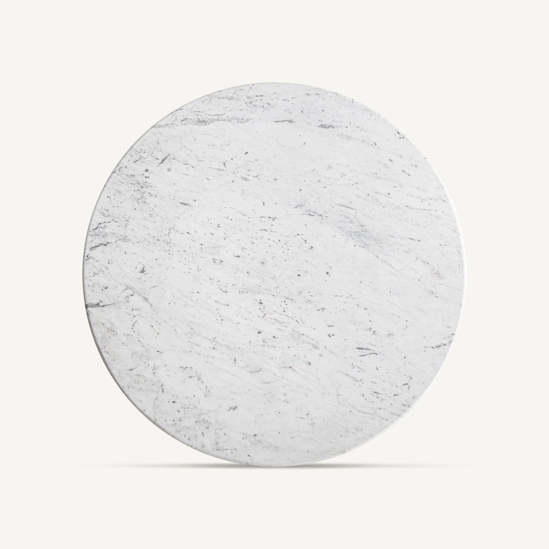 Round PLISSÉ Table in Mango Wood with Marble Top