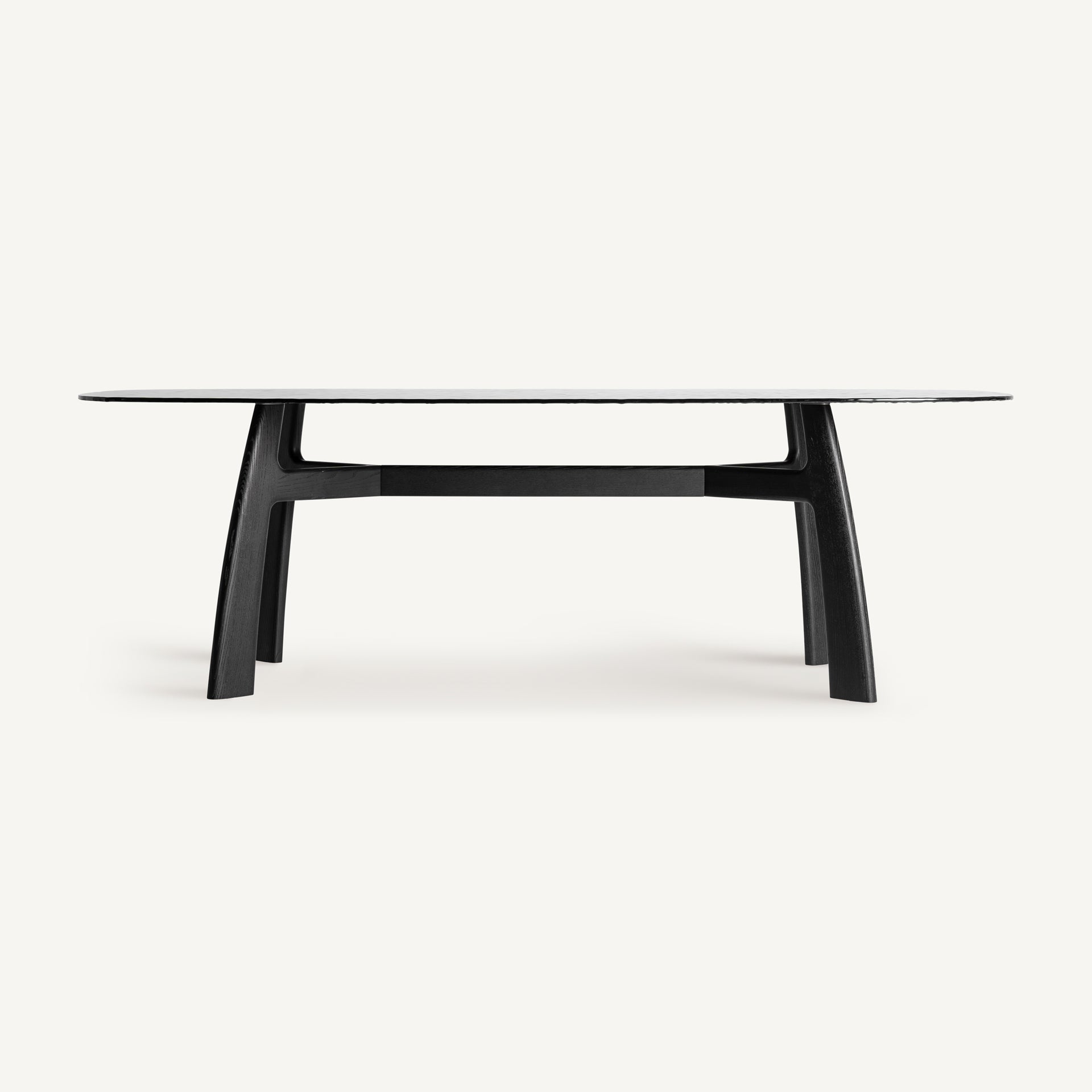 SUCHDOL Ash Wood Table with Glass Top