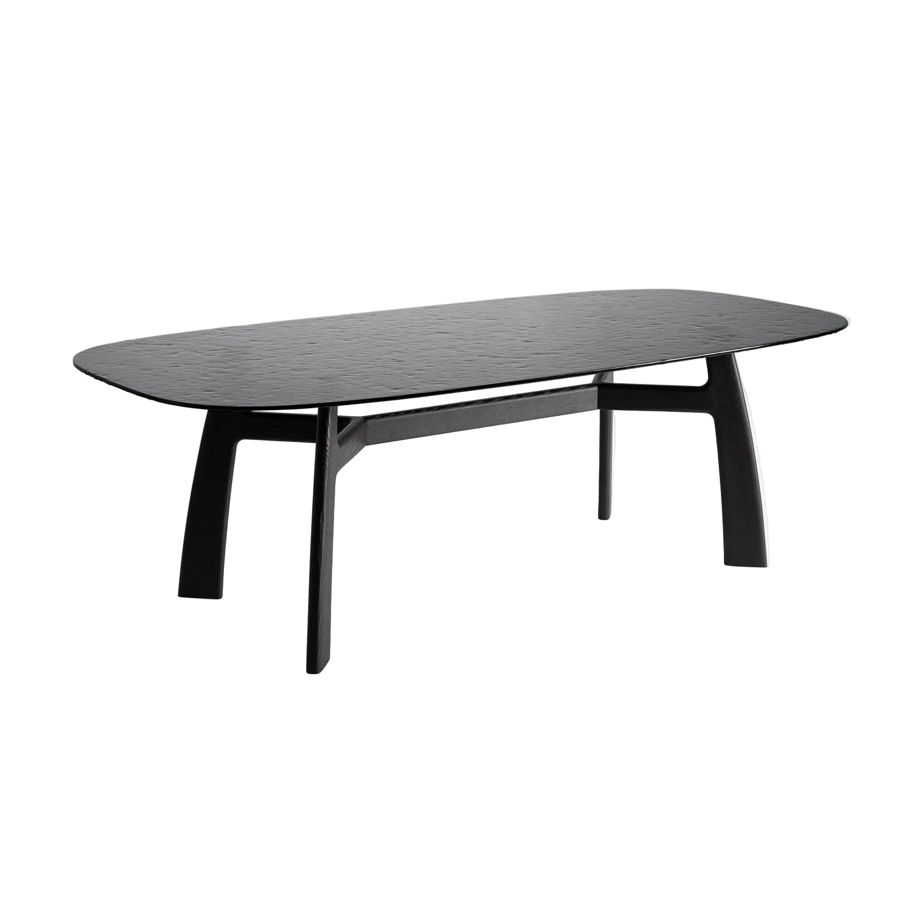 SUCHDOL Ash Wood Table with Glass Top