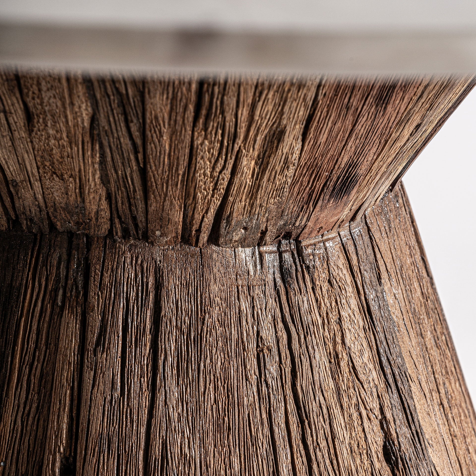 Round Table TOIGNE Tropical Wood with Marble Top