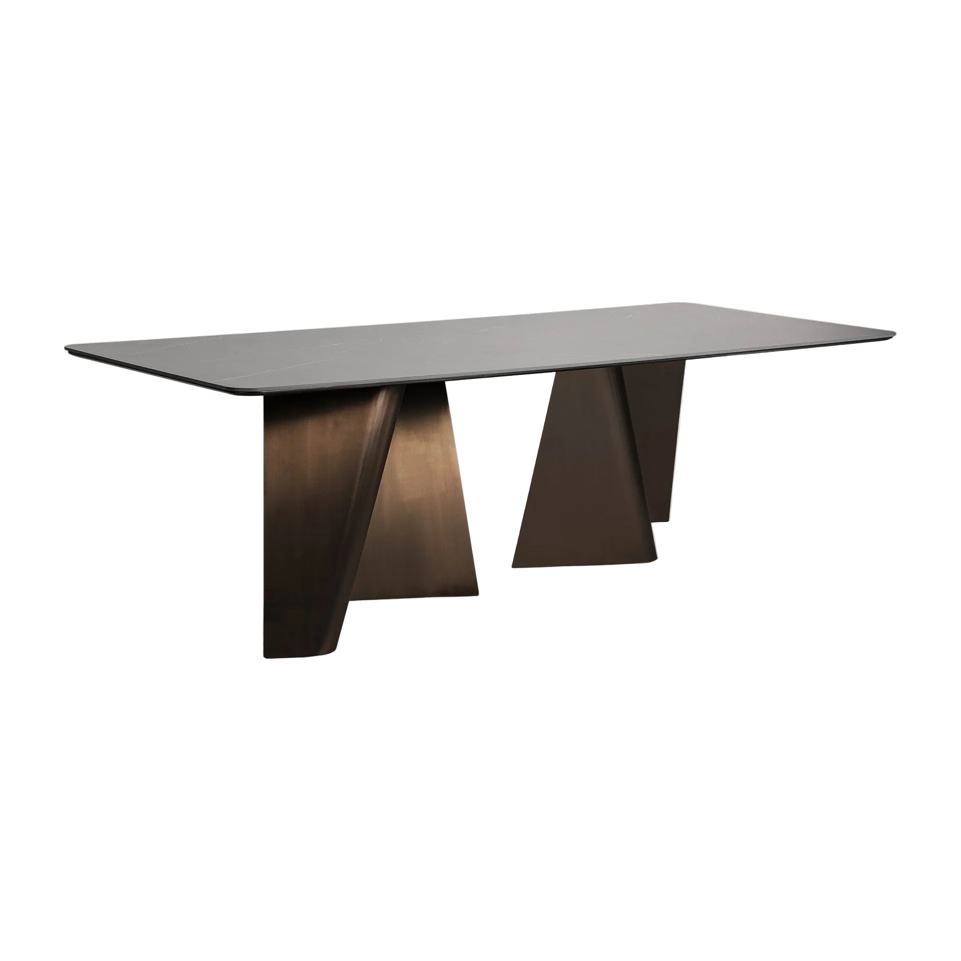 TUX Table - Porcelain Stoneware with Copper Base