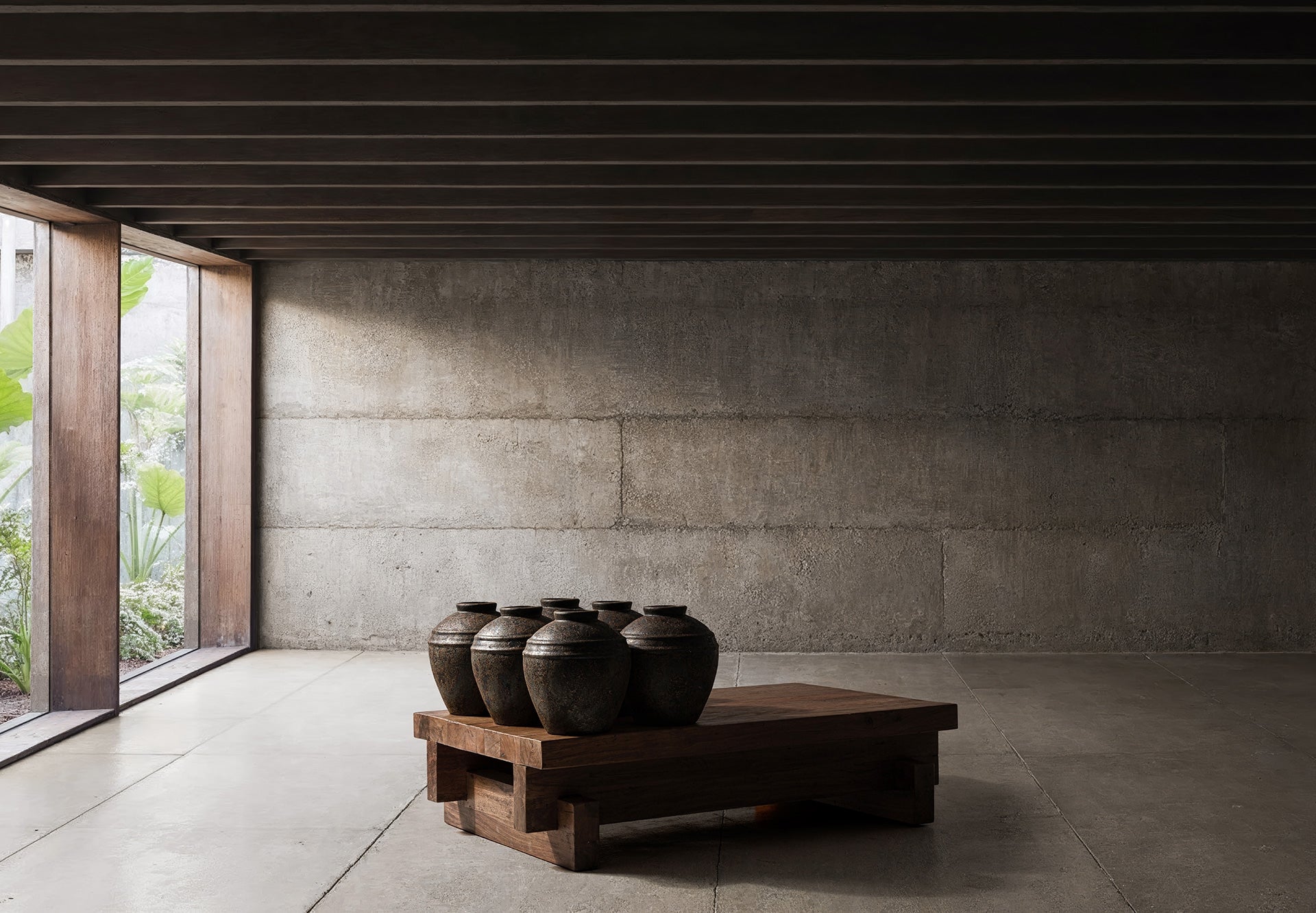 Konferenční stolek BRUTALIST z recyklovaného dřeva