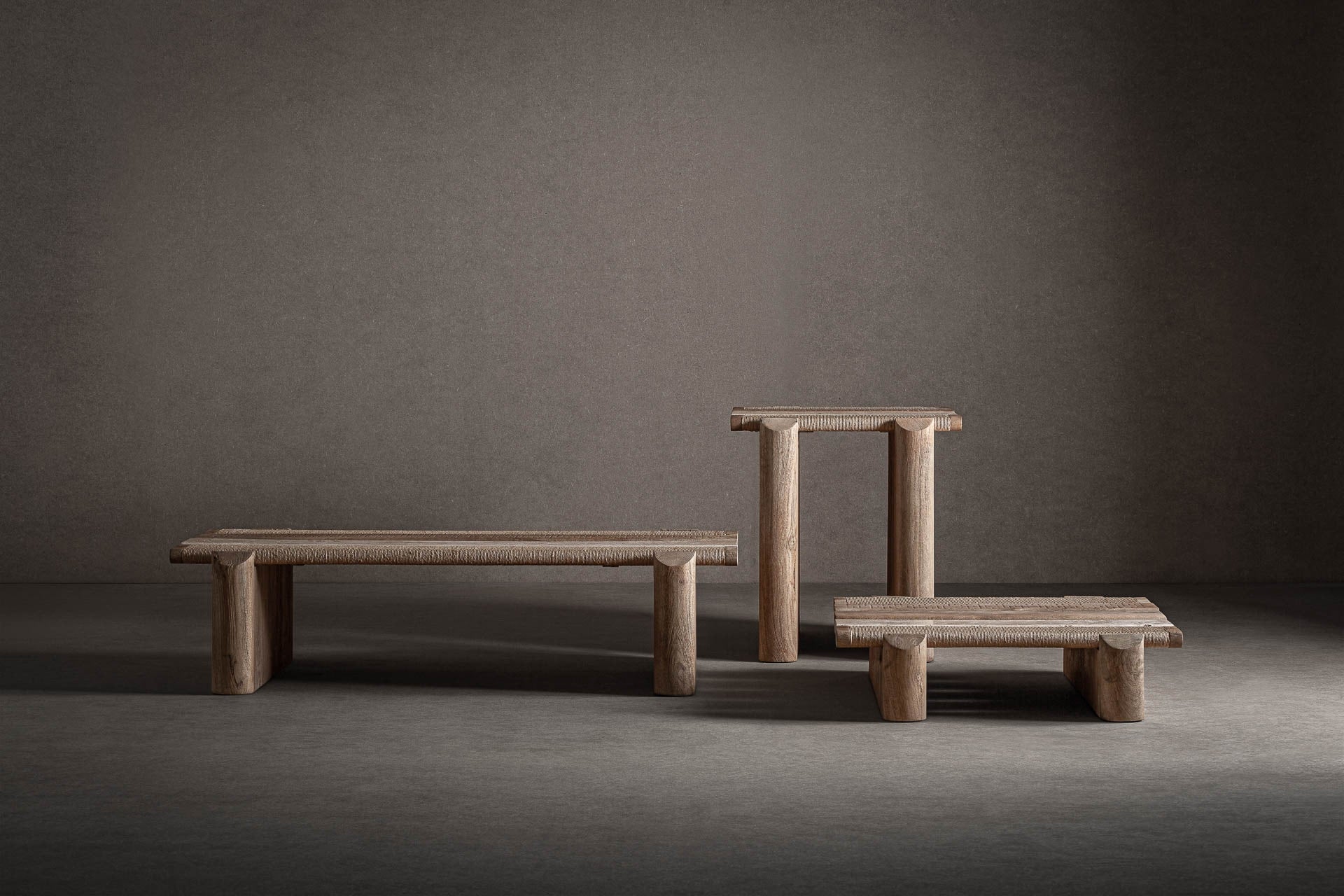 Konferenční stolek JACQUARD mango dřevo s mramorem