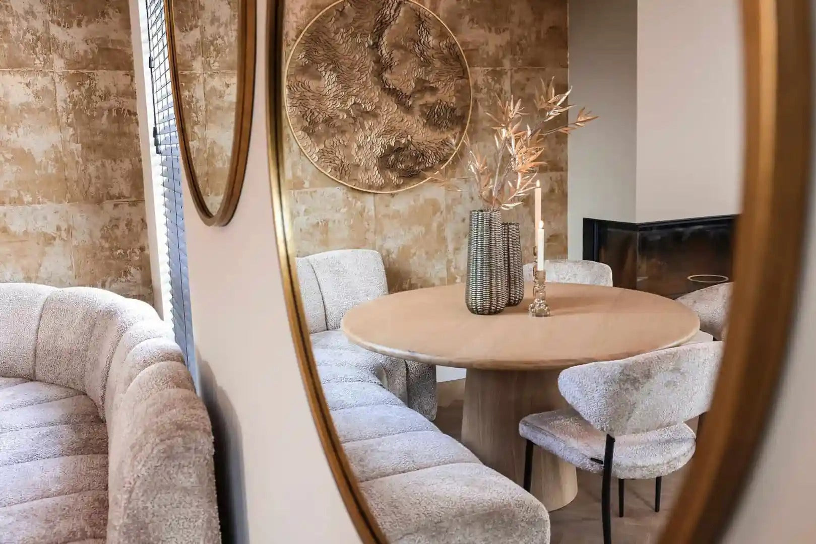 Kulatý stůl OAKLEY dýha dubová