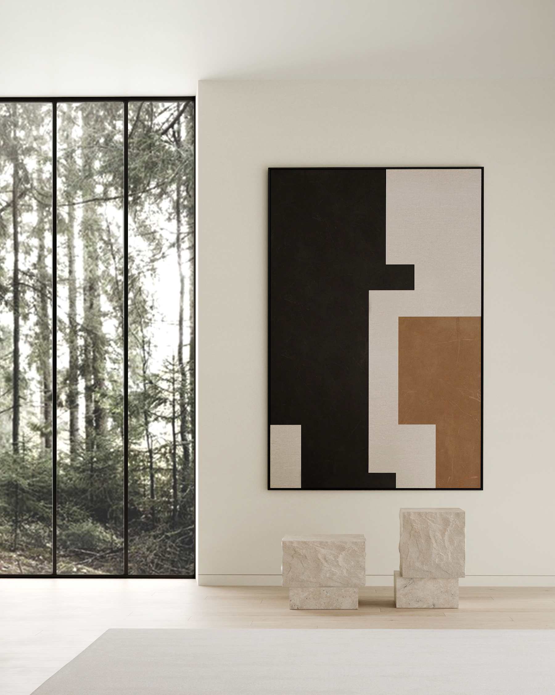 TEMPLE limestone coffee table