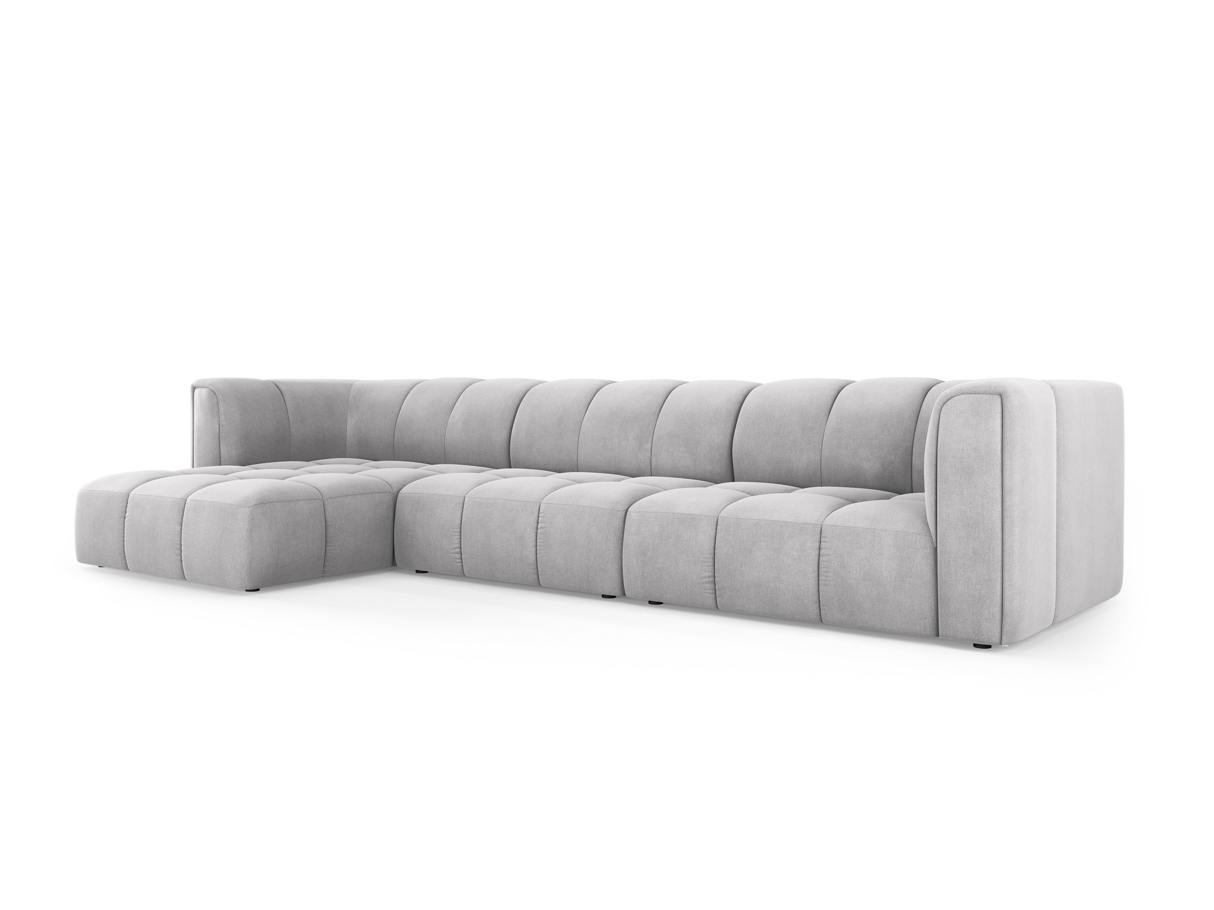 Narożnik 5-osobowy lewostronny FRANCESCA jasnoszary szenil Milo Casa    Eye on Design