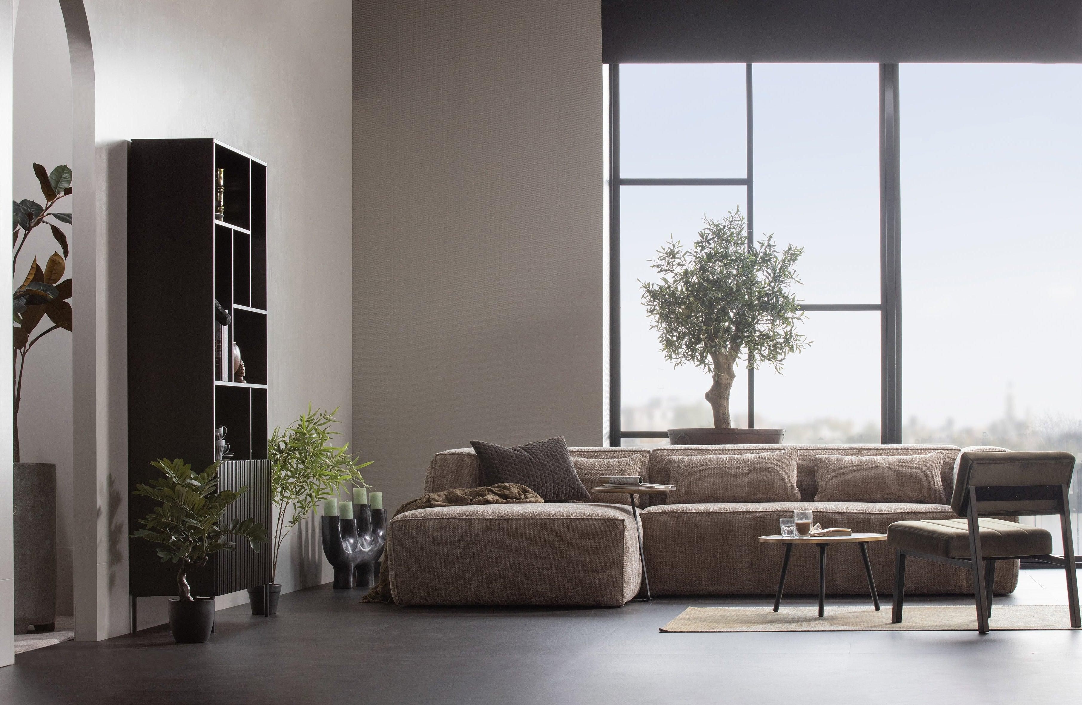 Right-facing BEAN corner sofa in sea green