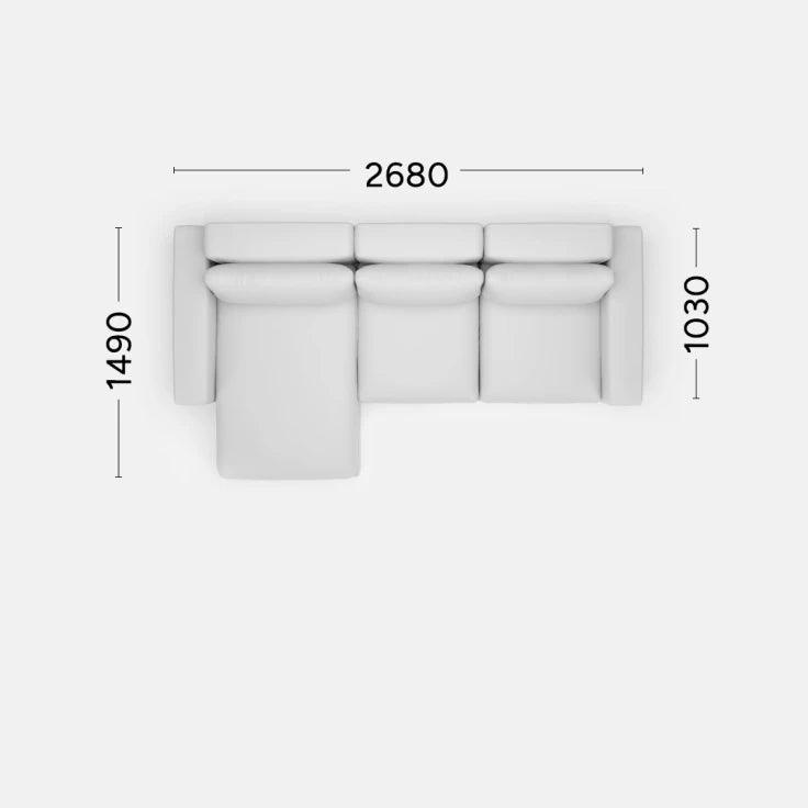 Narożnik lewostronny LENA Rosanero 268x103x149 cm Grupa 0  Eye on Design