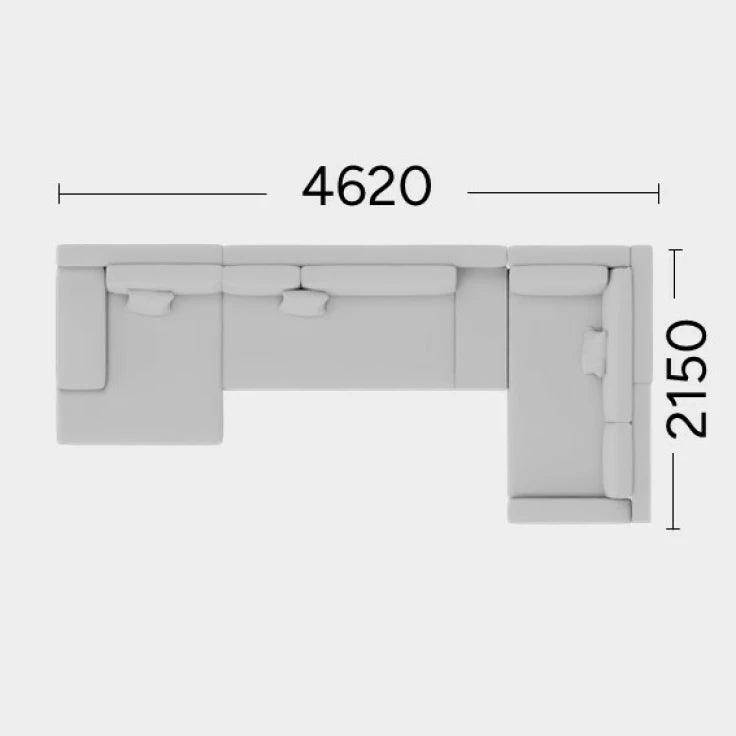 Narożnik lewostronny MYSTIC Rosanero 462x215 cm Grupa 0  Eye on Design