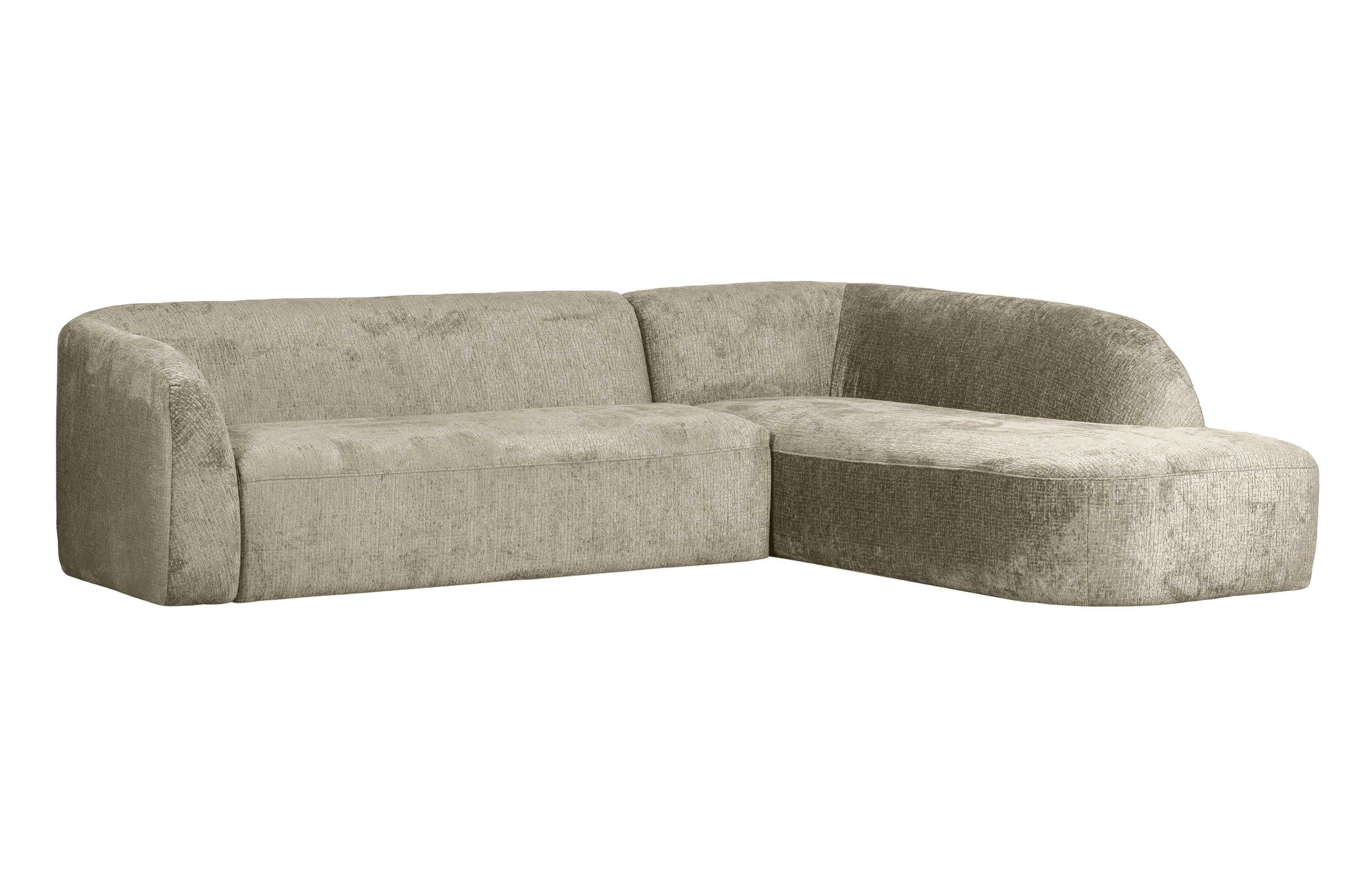 Narożnik prawostronny aksamitny SLOPING beżowy Be Pure    Eye on Design