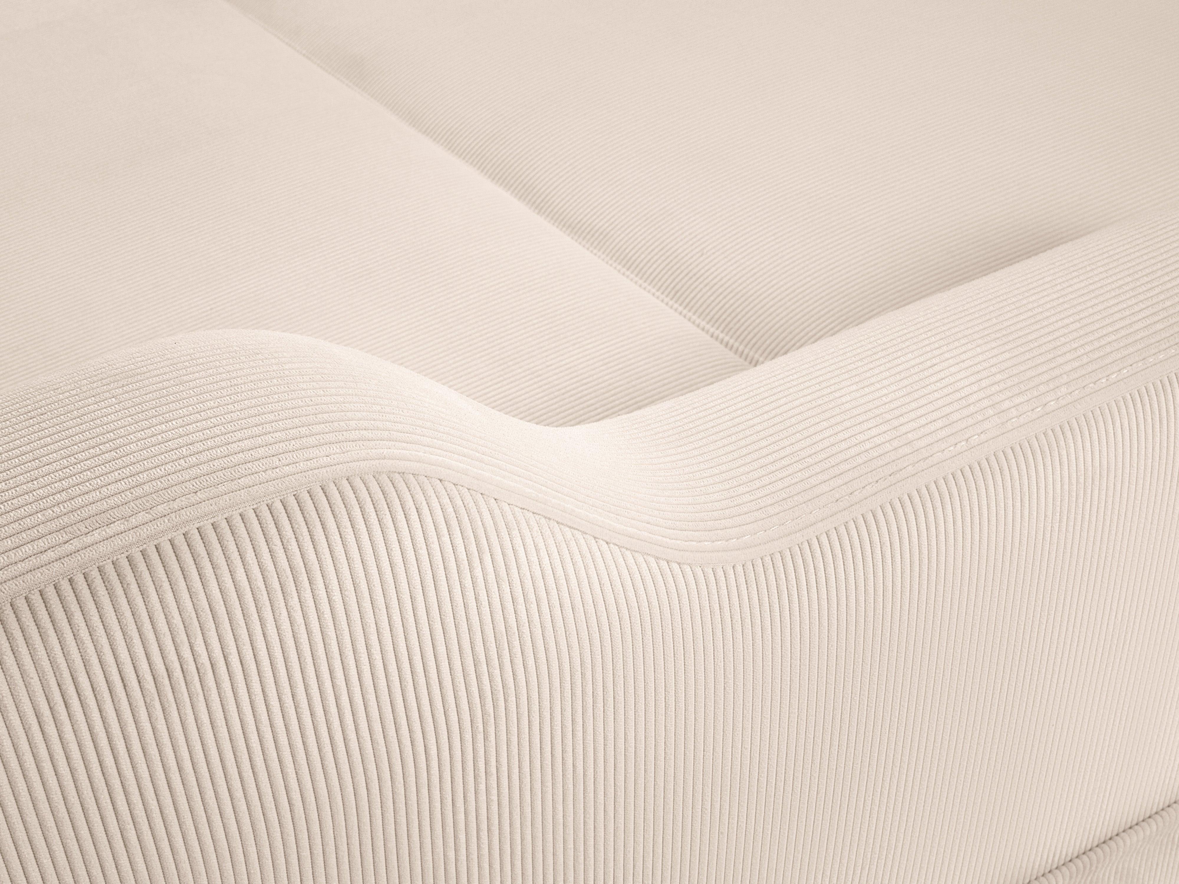 Narożnik prawostronny sztruksowy z funkcją spania ROSE beżowy Mazzini Sofas    Eye on Design