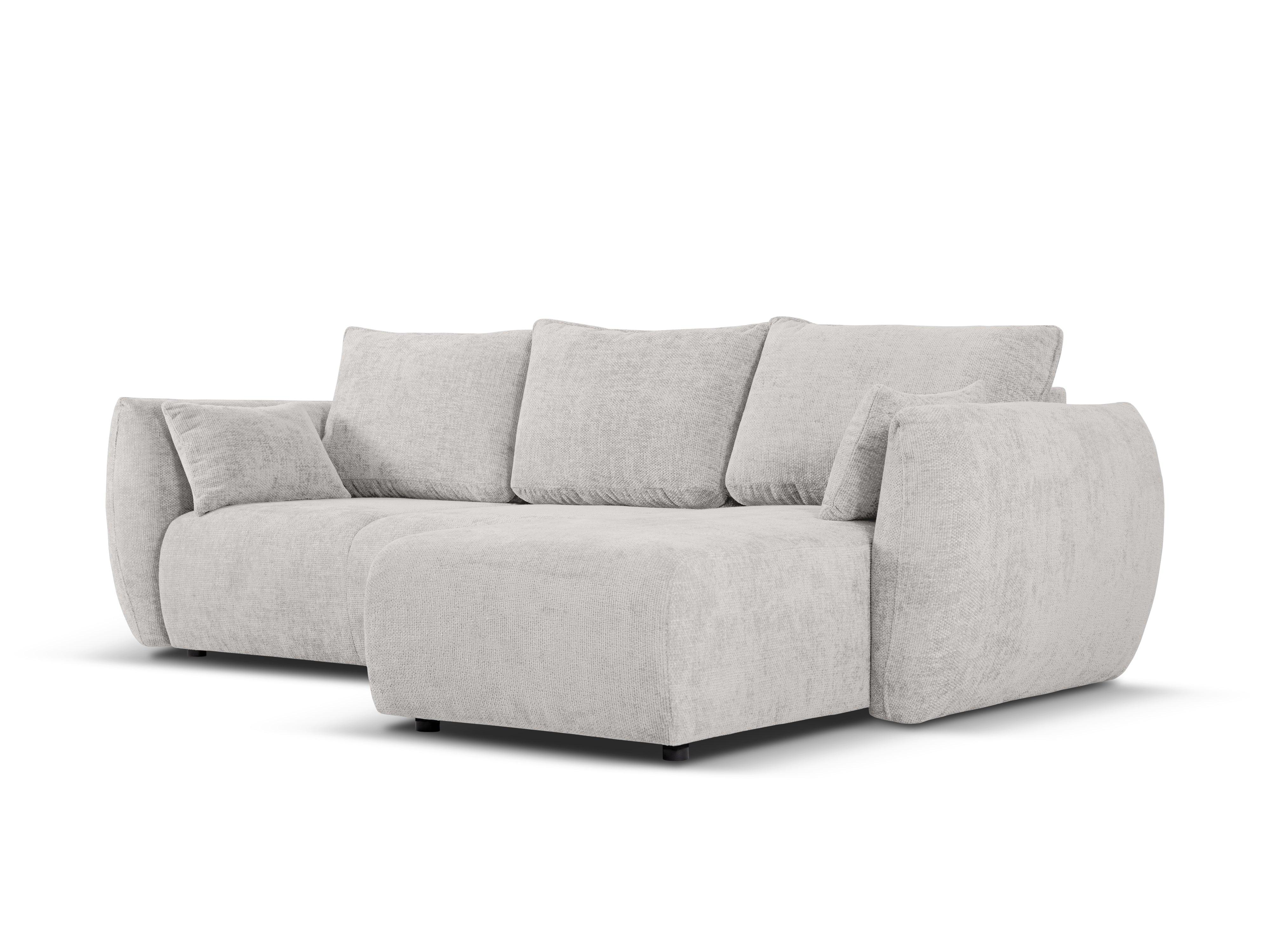 Narożnik prawostronny z funkcją spania MATERA jasnoszary szenil Cosmopolitan Design    Eye on Design