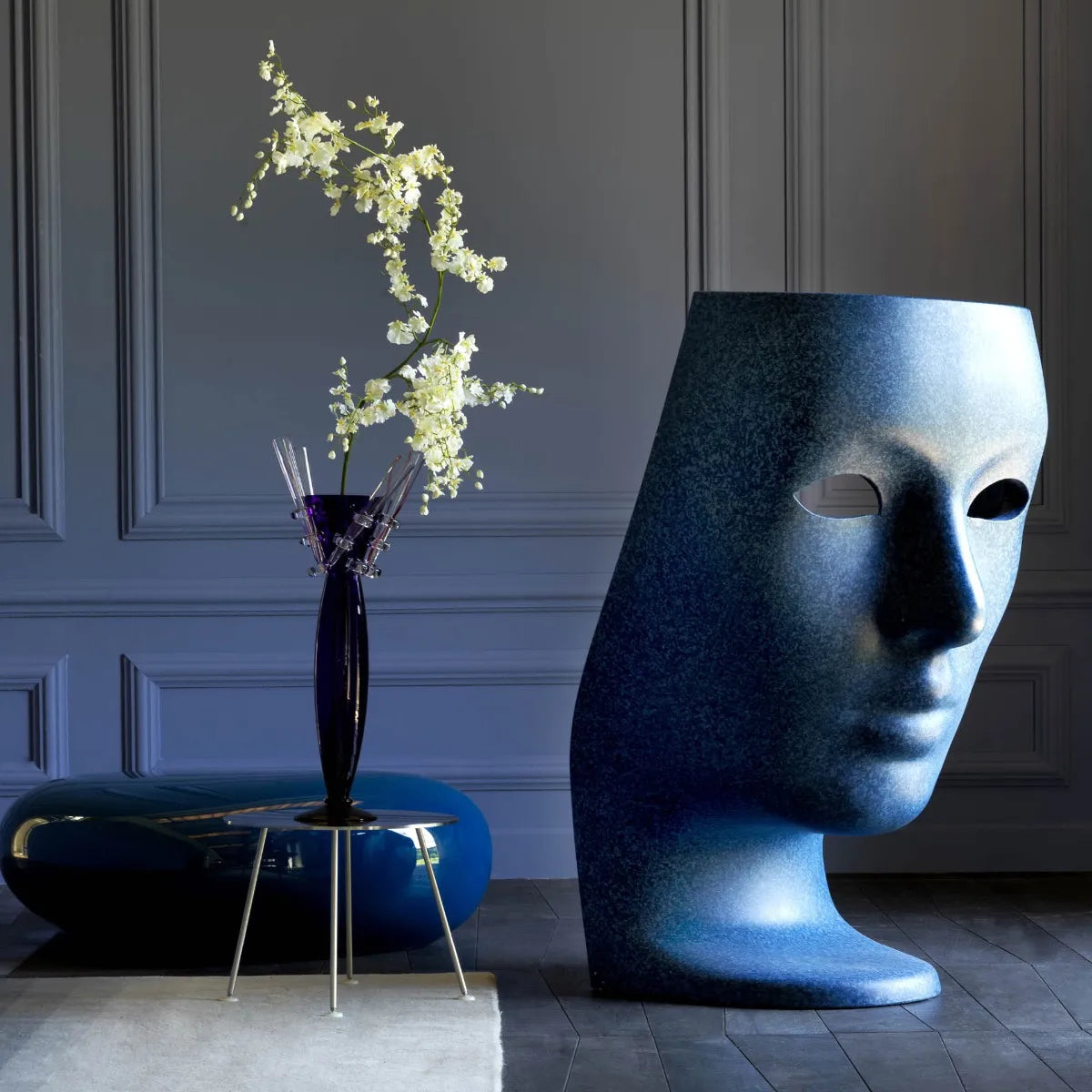 Křeslo NEMO modrý denim