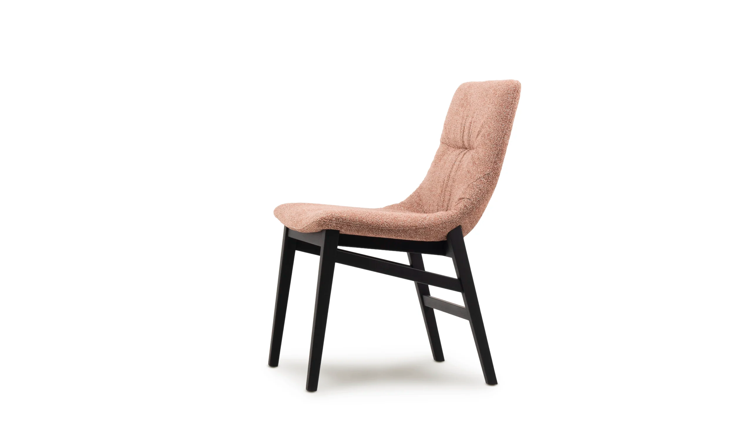 Krzesło WAVE tapicerowane z drewnianą podstawą