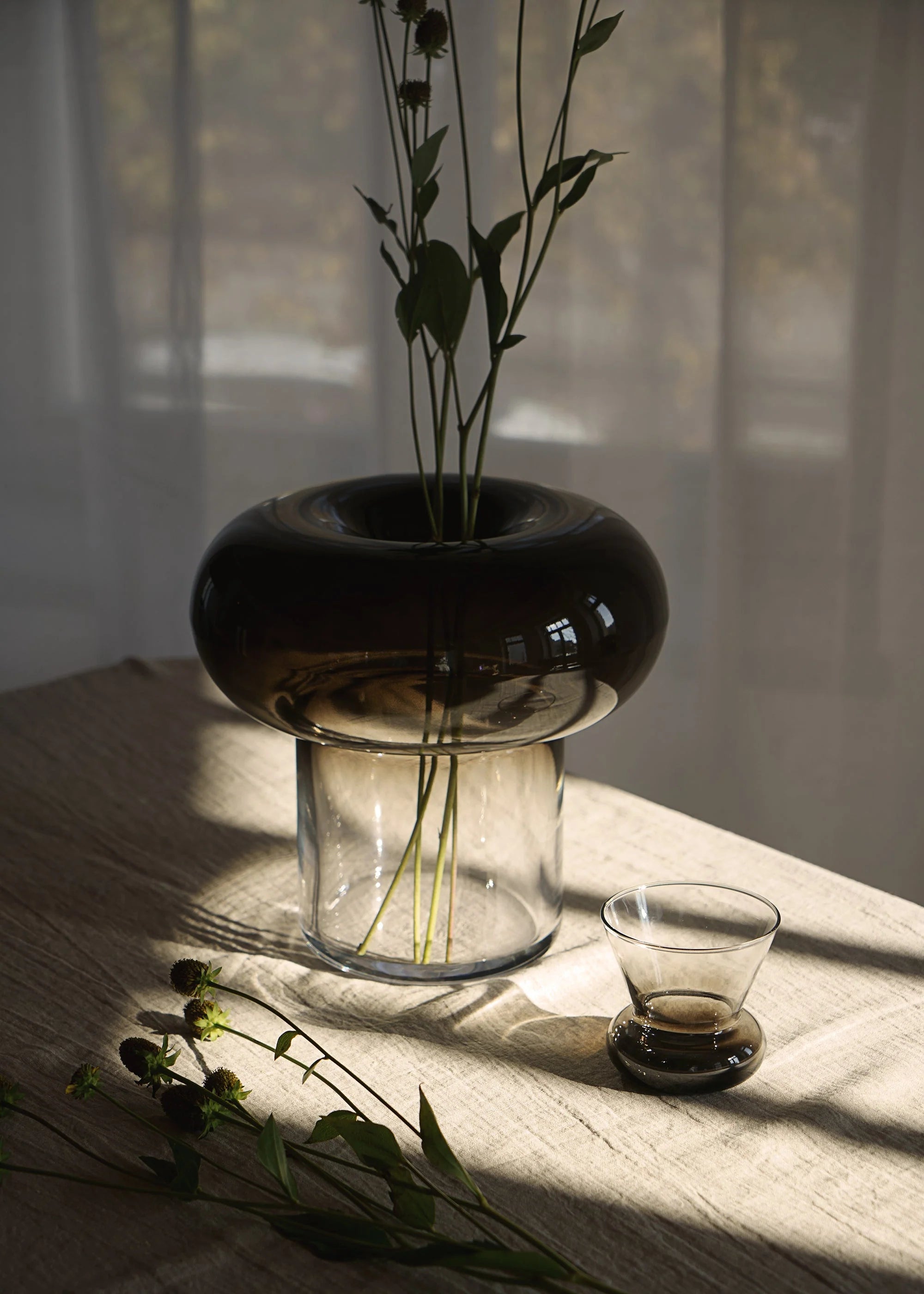 Szklanka ORIO czarne szkło dmuchane