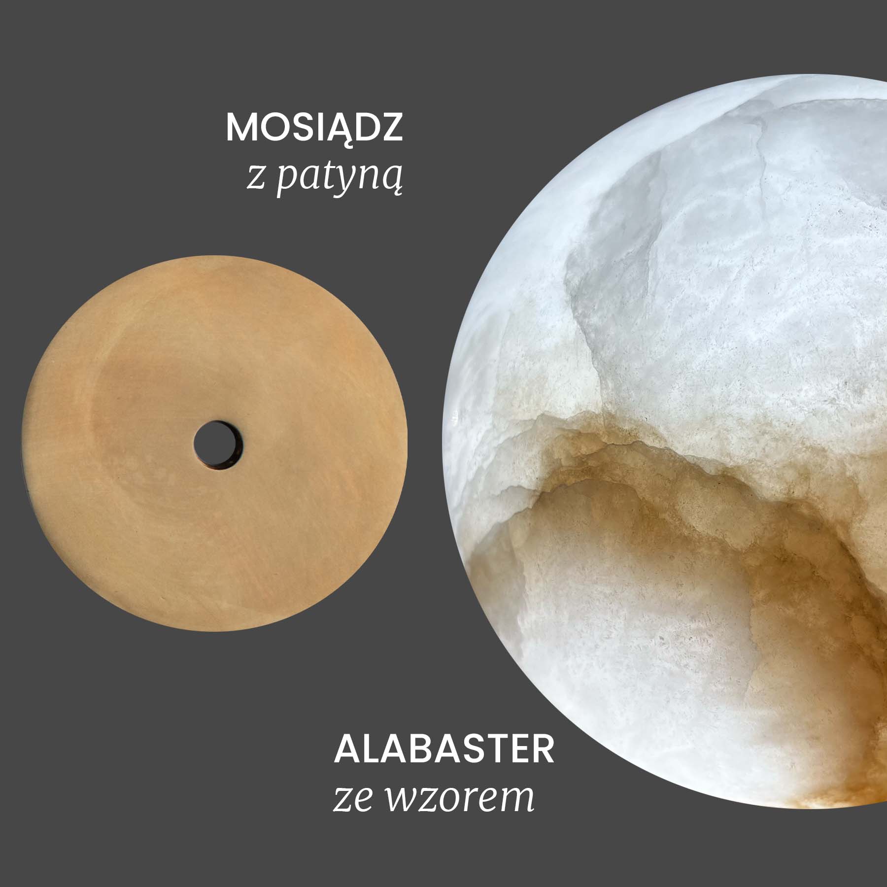 Kinkiet URANIA mosiężny