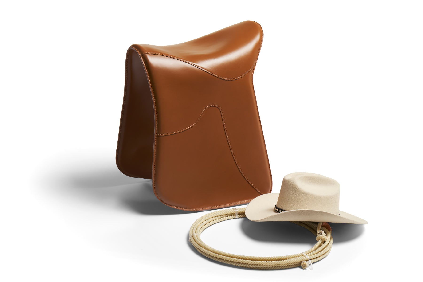 Sedadlo PEPE hnědá kůže