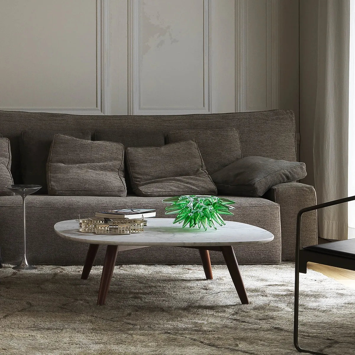 Miska PINO zielone szkło dmuchane