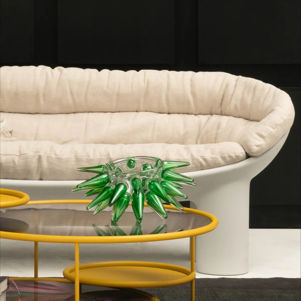 Miska PINO zielone szkło dmuchane