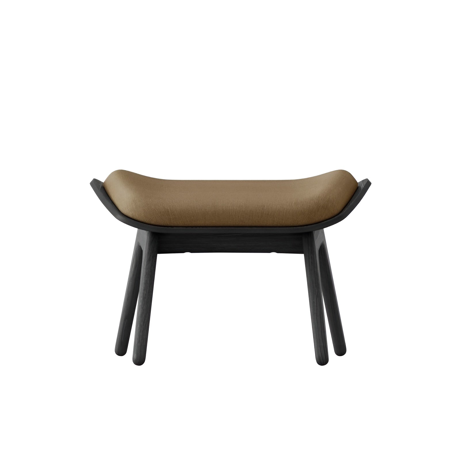 READER caramel footrest with black base