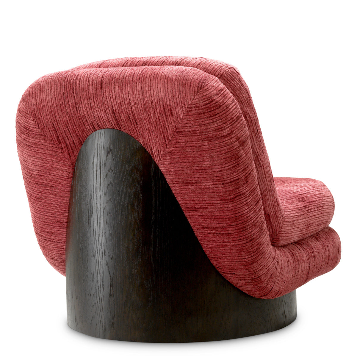 GALIANO Swivel Armchair in Muted Burgundy