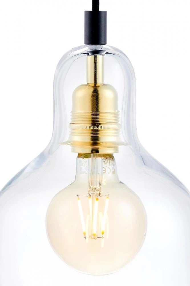 Závěsné svítidlo LONGIS I průhledné se zlatým