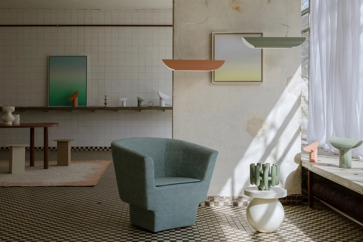 Lampa wisząca liniowa APOLIN złamany róż