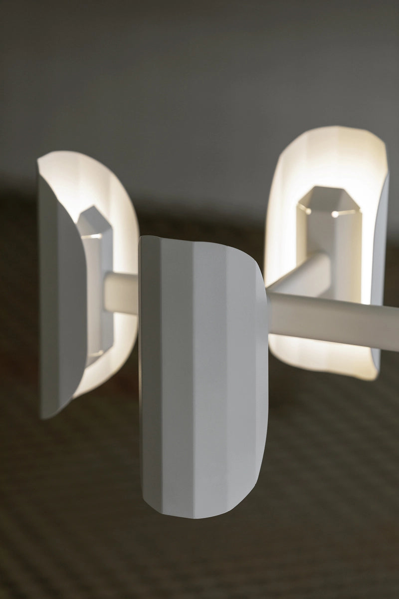 Bílé víceramenné závěsné svítidlo APOLIN