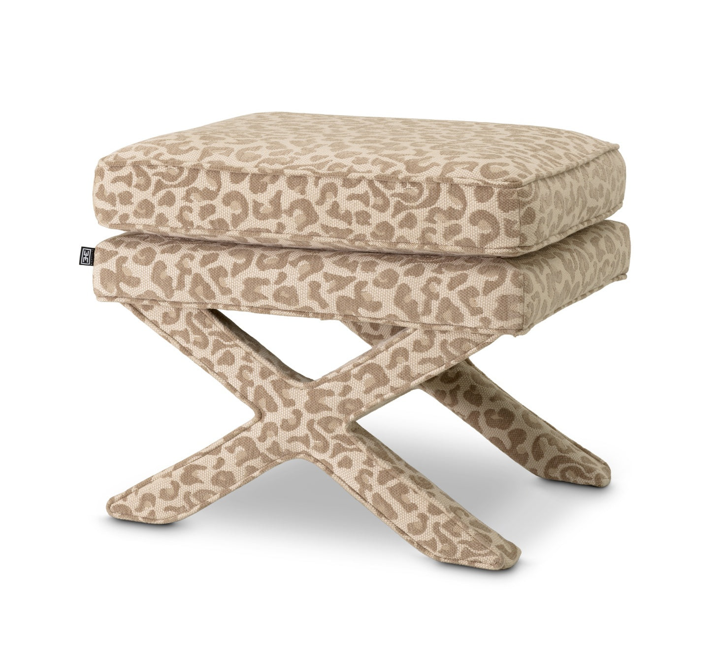 Taboret CORDOBA beżowy w panterkę