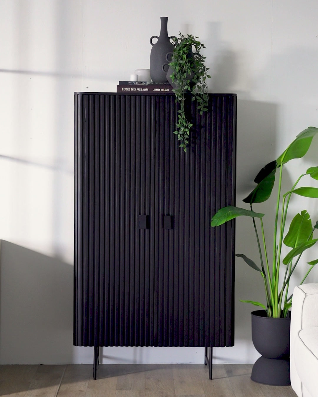 Szafa REMI czarne drewno mango