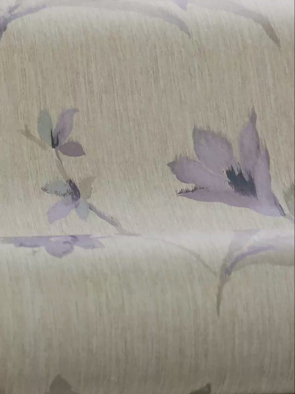 Nástěnná malba s rostlinným motivem květin MARLENE béžová