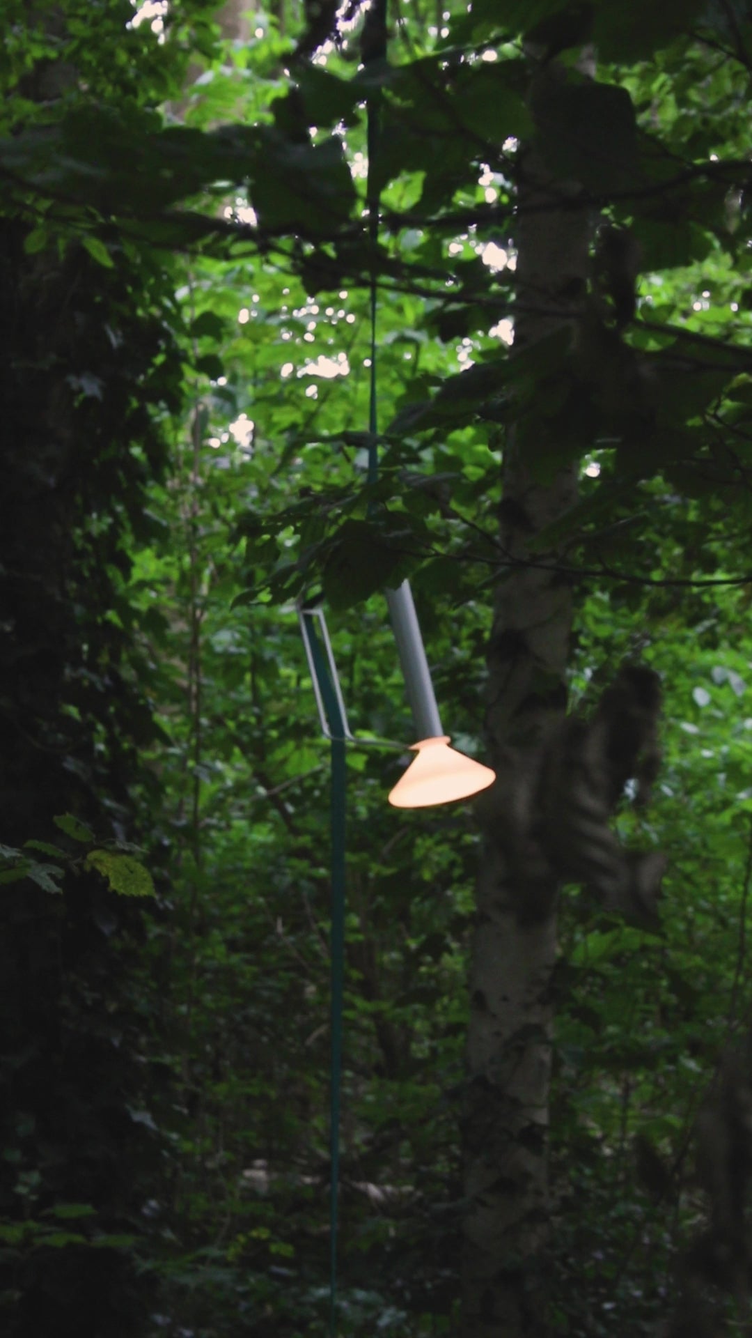 Přenosná venkovní lampa PITON stříbrná