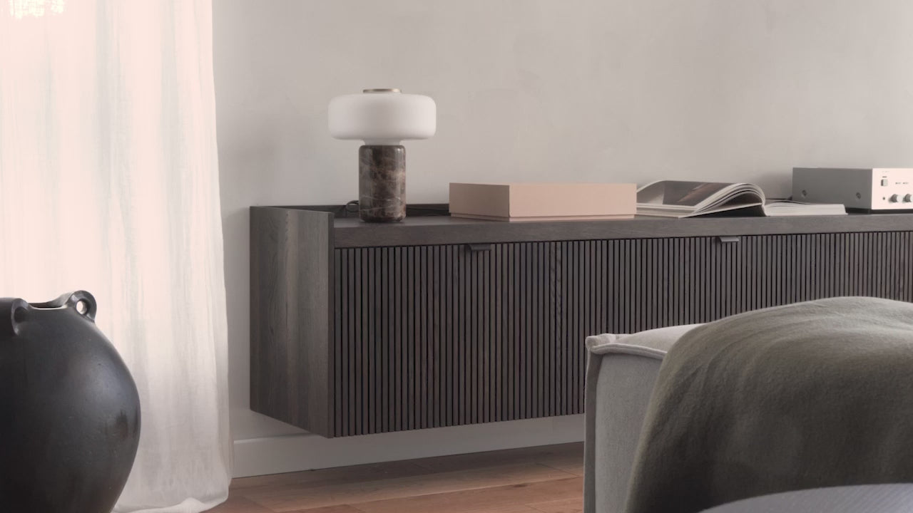 Szafka wisząca RTV MEDA ciemne drewno dębowe