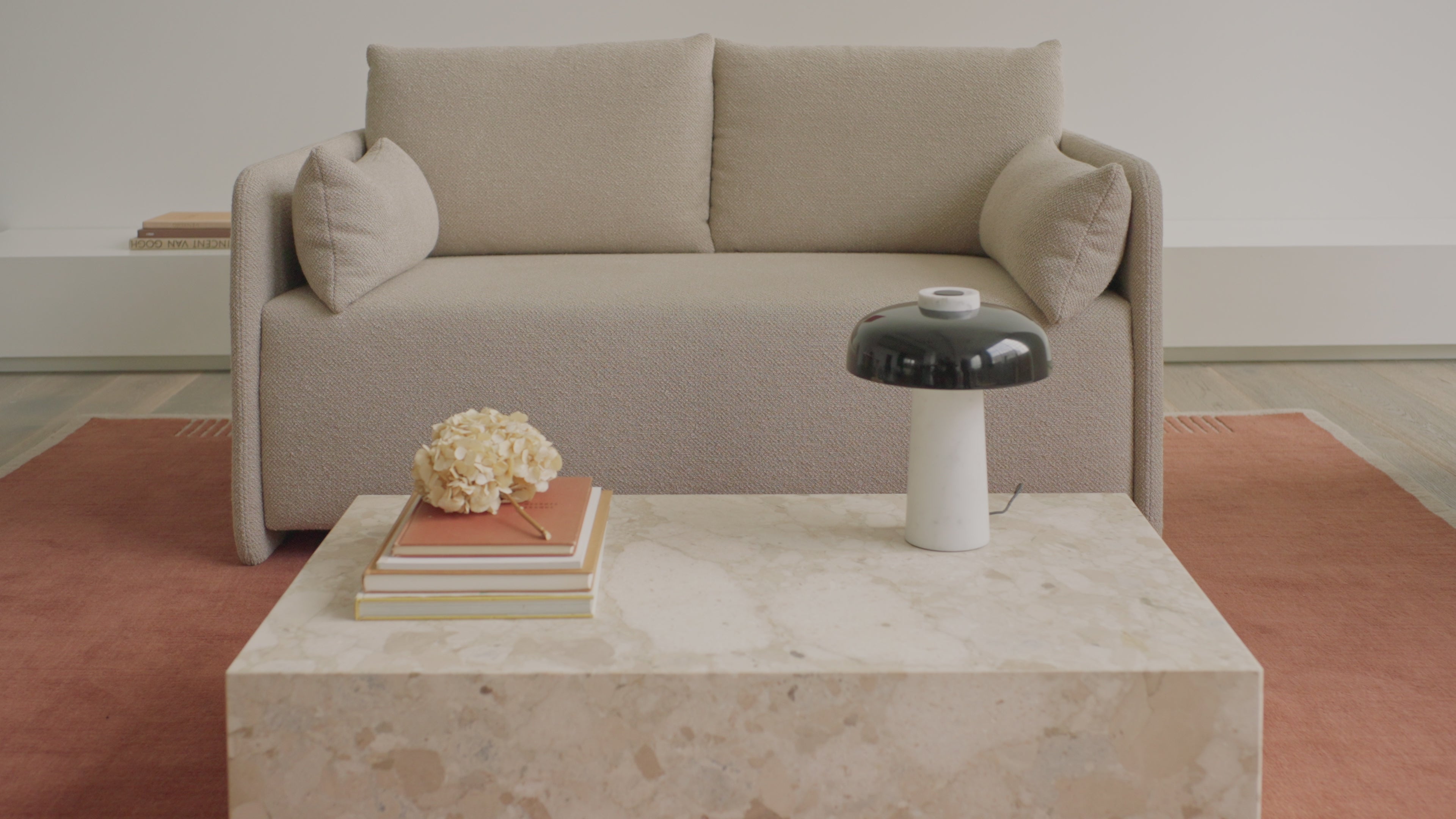 Pohovka s funkcí spaní 2-osobová 0FFSET béžová