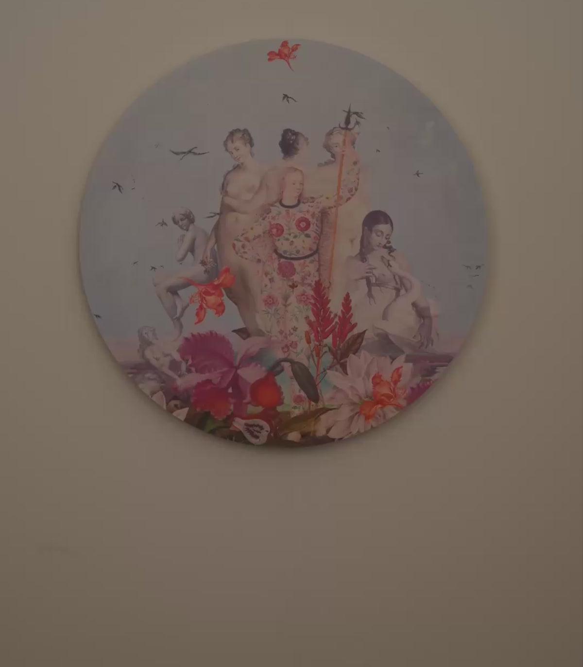 Lampa ścienna DOTS LIGHTING - WOMENS DAY niebieski