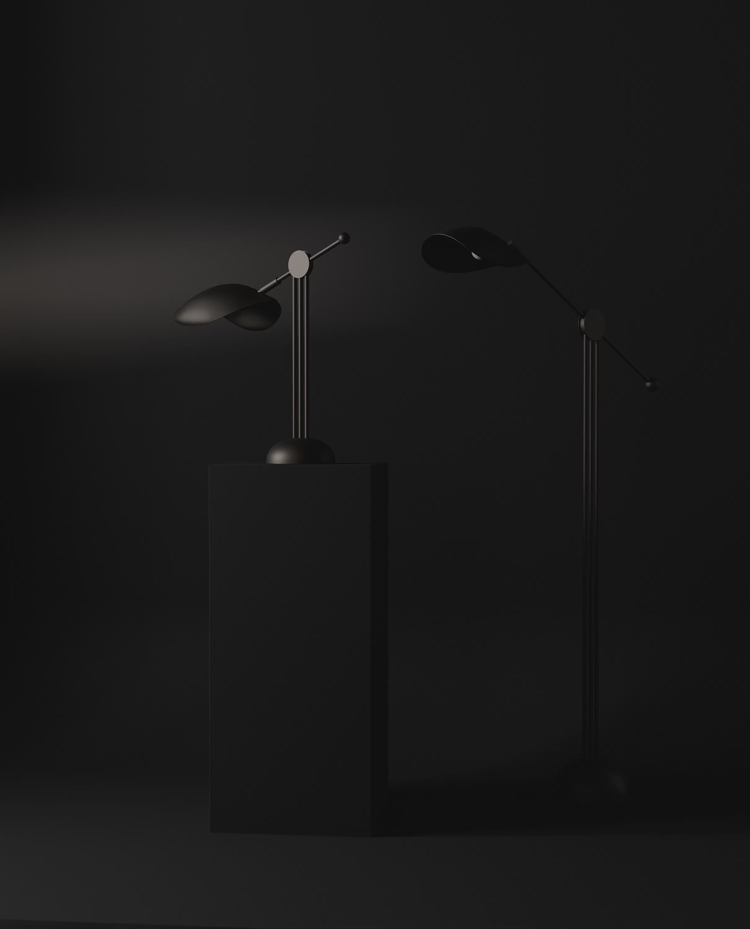 Stolní lampa STINGRAY hnědá
