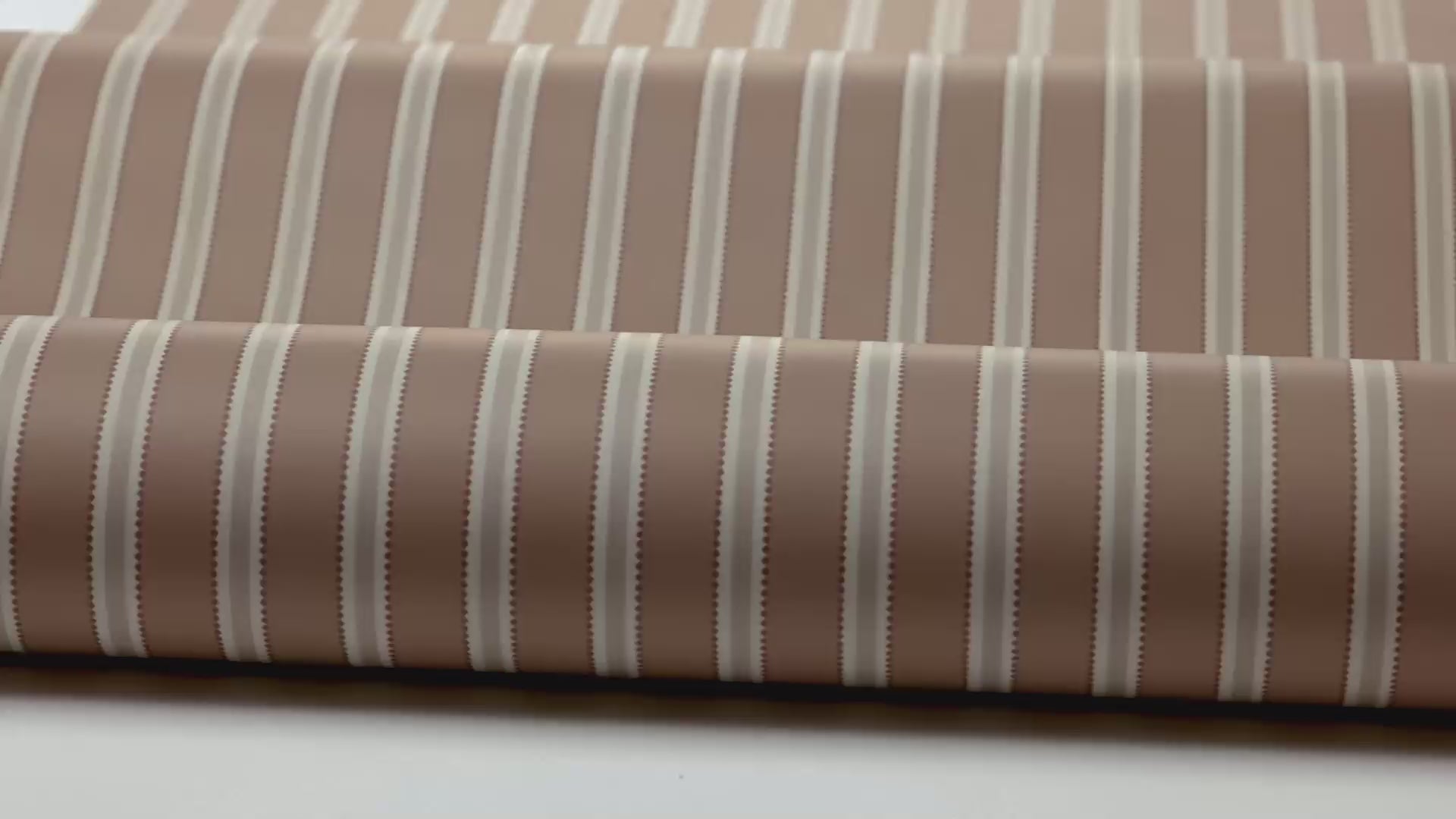 Striped Wallpaper PÄRLRAND warm brown with beige
