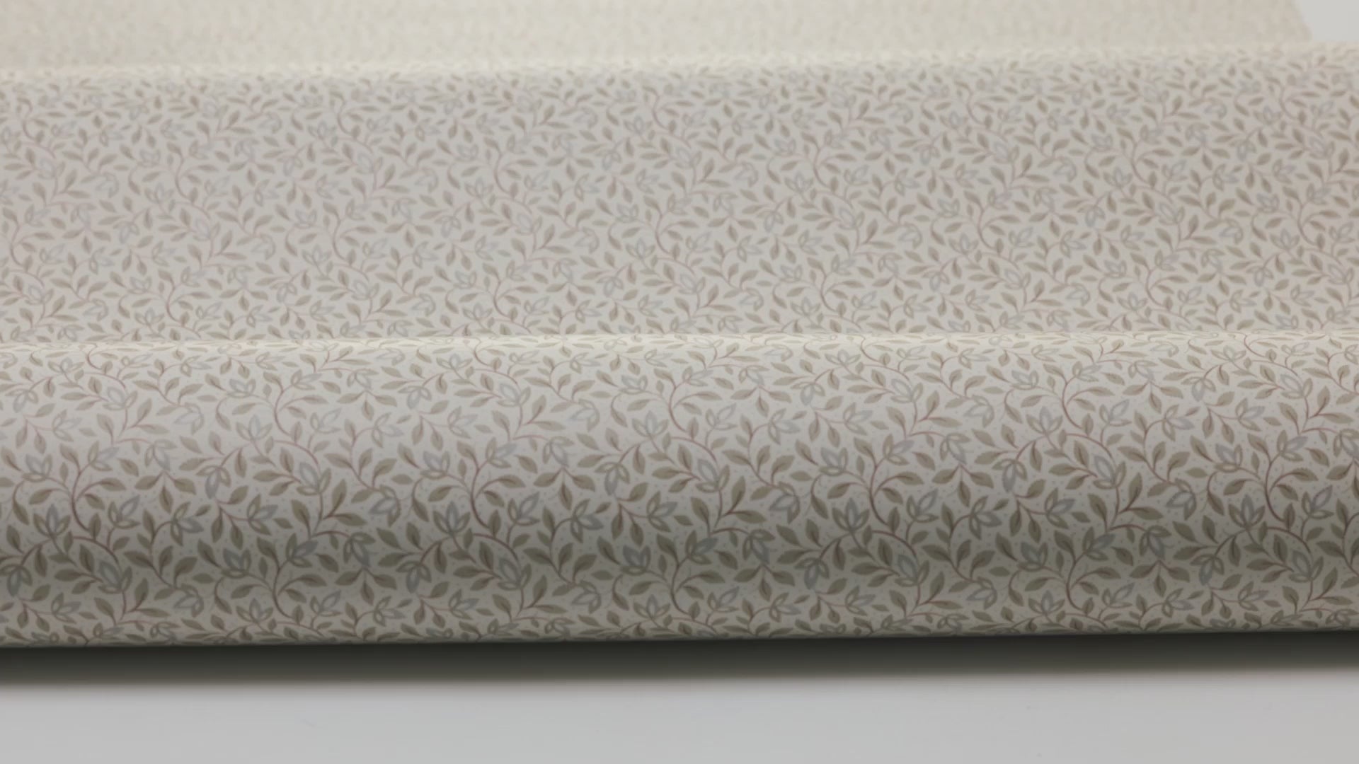 Beige Plant Motif Wallpaper IDA with White