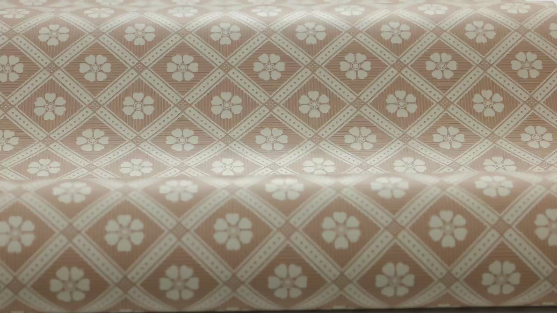 LOVE geometric pattern wallpaper terracotta