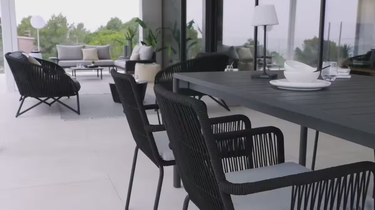 Zahradní konferenční stolek VILANDRA černý