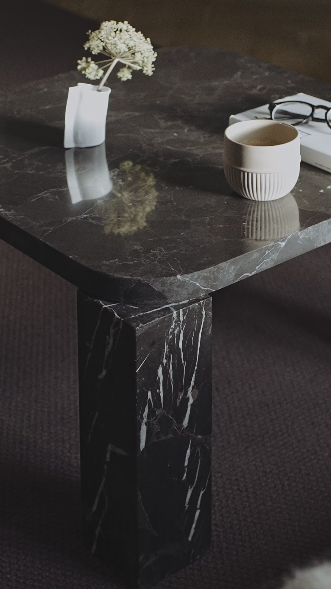 Stolik kawowy ATLAS czarny marmur