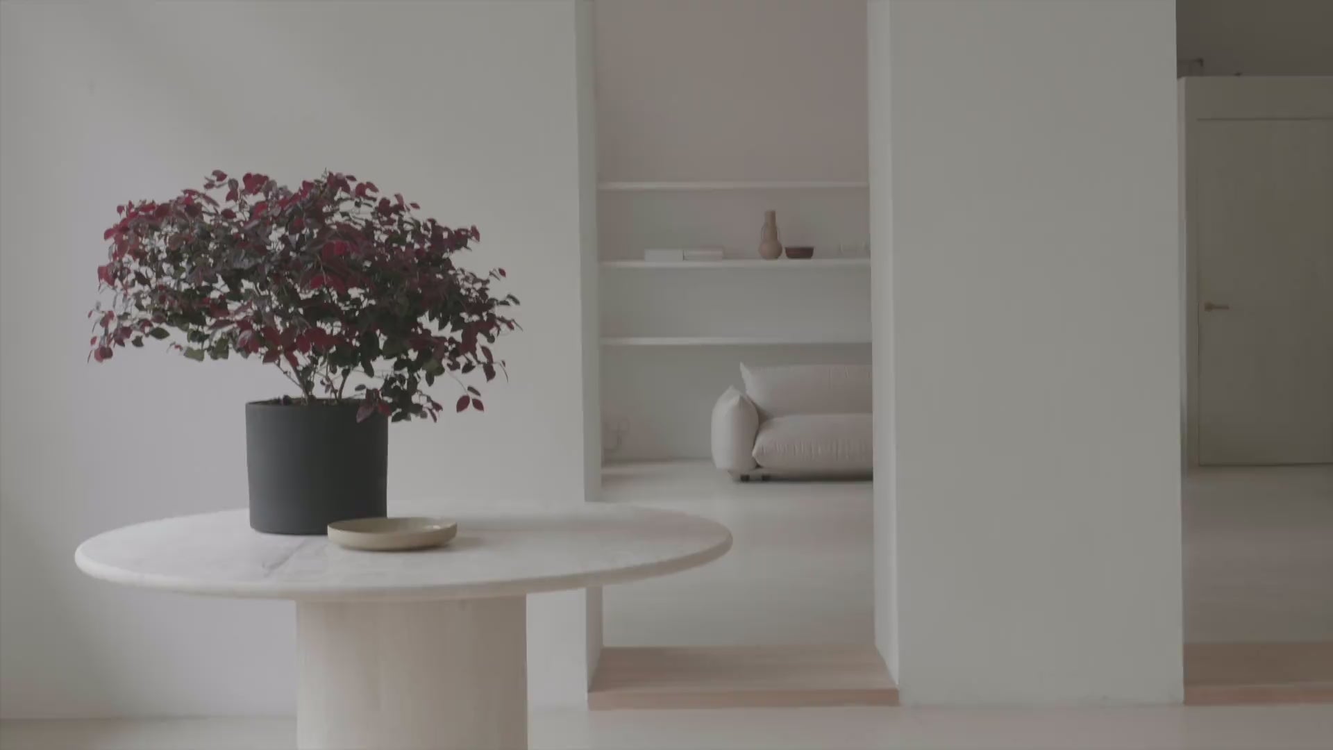 Dywan okrągły GRAVEL kremowy z długim włosiem