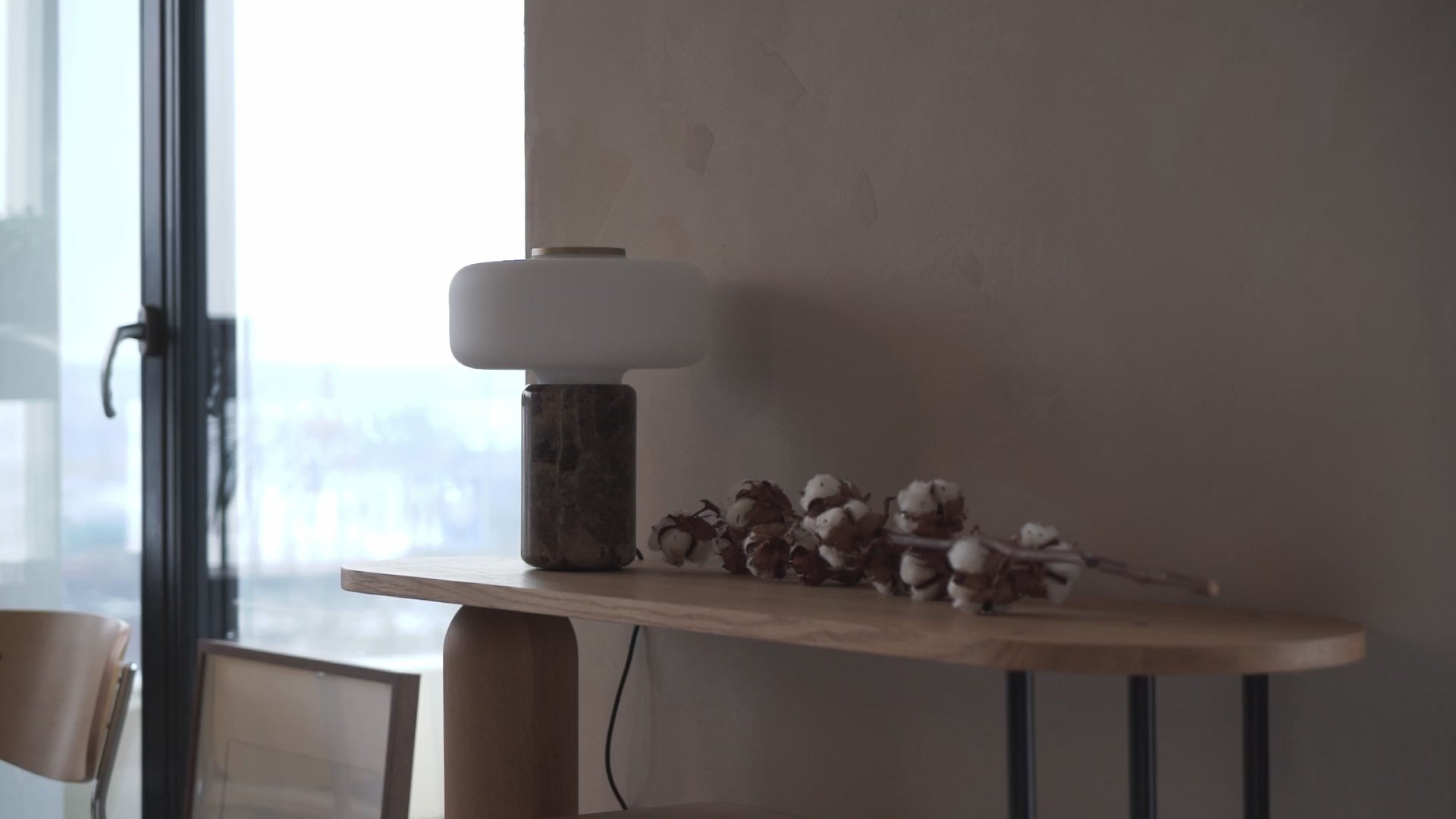 FONTE Table Lamp Brown Marble