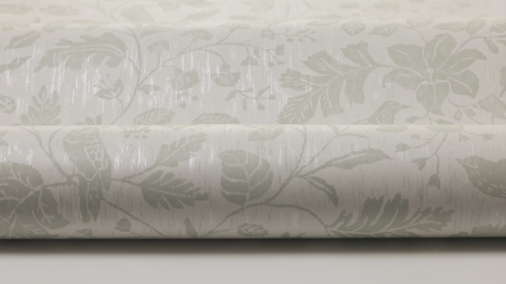 ISIDOR White and Gray Floral and Animal Motif Wallpaper